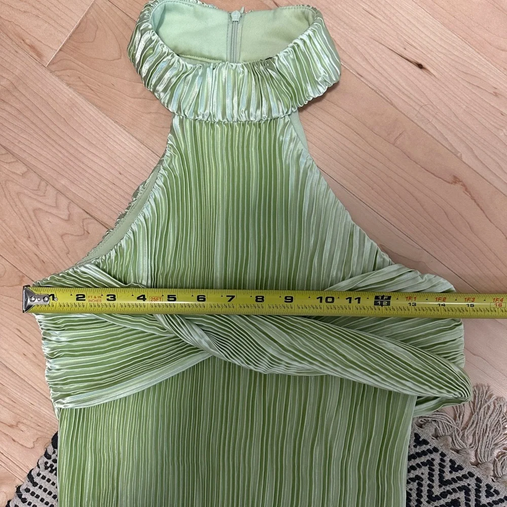 Missguided Light Green Halter Dress